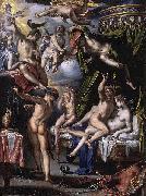 Joachim Wtewael Mars and Venus Surprised by Vulcan. oil painting artist